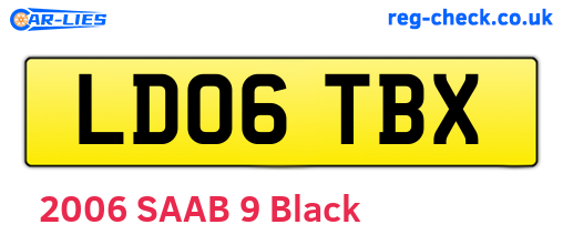 LD06TBX are the vehicle registration plates.