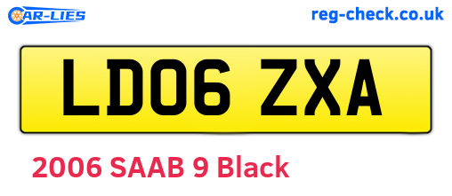 LD06ZXA are the vehicle registration plates.
