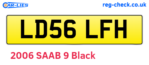 LD56LFH are the vehicle registration plates.