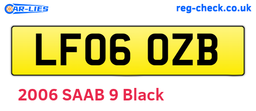 LF06OZB are the vehicle registration plates.