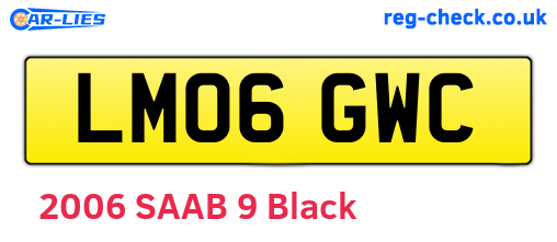 LM06GWC are the vehicle registration plates.