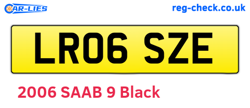 LR06SZE are the vehicle registration plates.