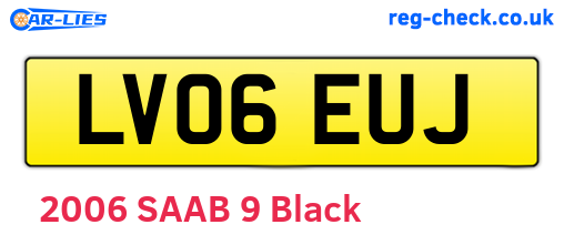 LV06EUJ are the vehicle registration plates.