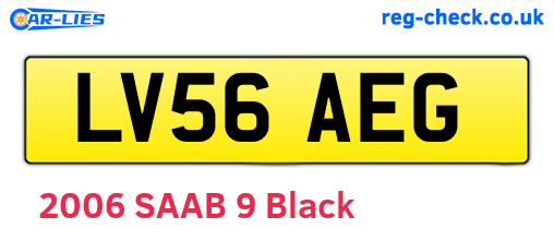 LV56AEG are the vehicle registration plates.