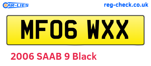 MF06WXX are the vehicle registration plates.