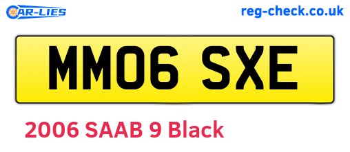 MM06SXE are the vehicle registration plates.