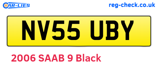 NV55UBY are the vehicle registration plates.