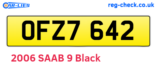 OFZ7642 are the vehicle registration plates.