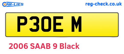 P3OEM are the vehicle registration plates.