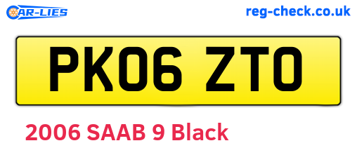 PK06ZTO are the vehicle registration plates.
