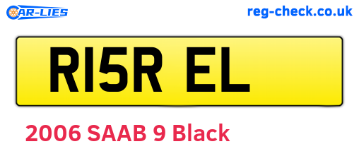 R15REL are the vehicle registration plates.
