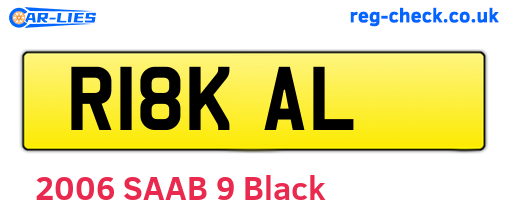 R18KAL are the vehicle registration plates.