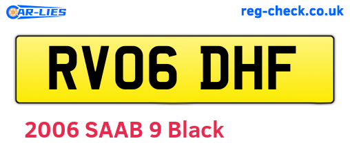 RV06DHF are the vehicle registration plates.
