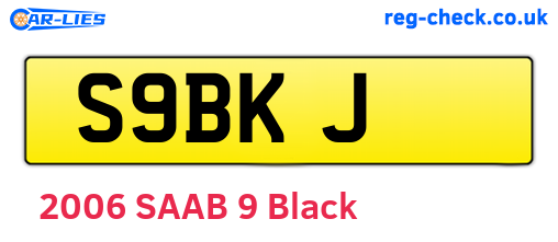 S9BKJ are the vehicle registration plates.
