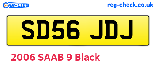 SD56JDJ are the vehicle registration plates.