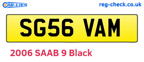 SG56VAM are the vehicle registration plates.