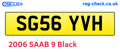 SG56YVH are the vehicle registration plates.