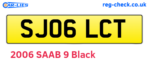 SJ06LCT are the vehicle registration plates.