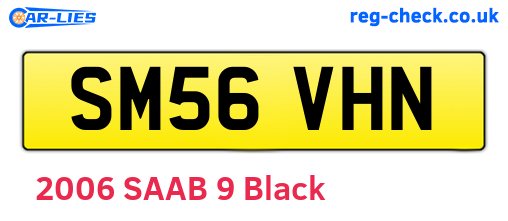 SM56VHN are the vehicle registration plates.