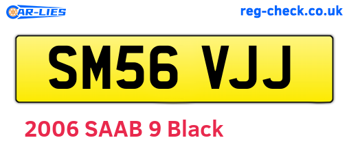 SM56VJJ are the vehicle registration plates.