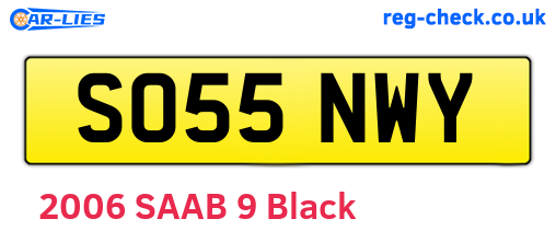 SO55NWY are the vehicle registration plates.