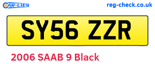 SY56ZZR are the vehicle registration plates.