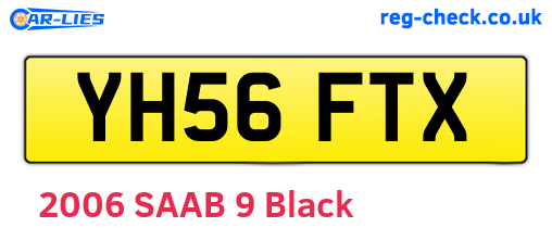 YH56FTX are the vehicle registration plates.