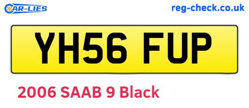 YH56FUP are the vehicle registration plates.