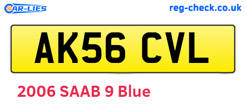 AK56CVL are the vehicle registration plates.
