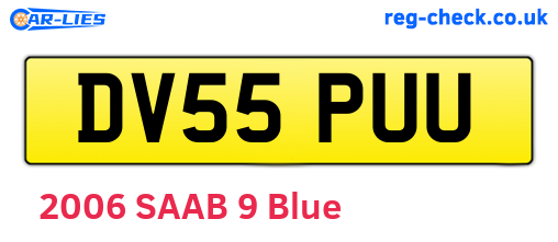 DV55PUU are the vehicle registration plates.