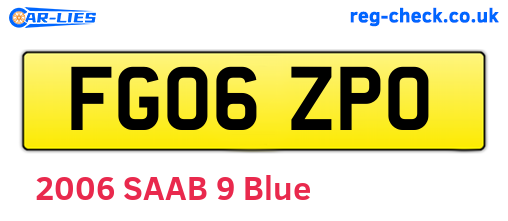 FG06ZPO are the vehicle registration plates.