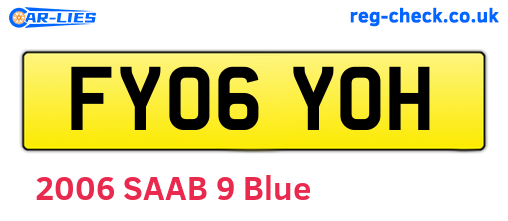 FY06YOH are the vehicle registration plates.