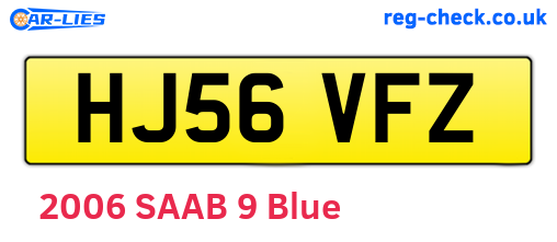 HJ56VFZ are the vehicle registration plates.
