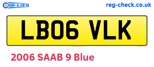 LB06VLK are the vehicle registration plates.