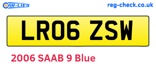 LR06ZSW are the vehicle registration plates.