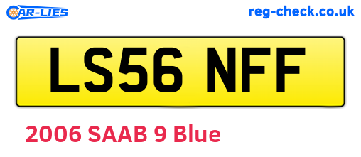 LS56NFF are the vehicle registration plates.