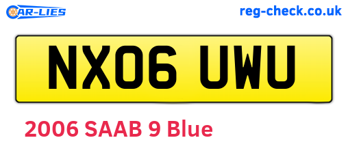 NX06UWU are the vehicle registration plates.