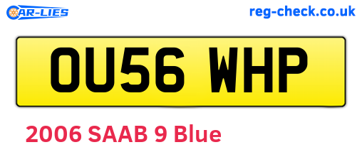 OU56WHP are the vehicle registration plates.