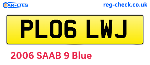 PL06LWJ are the vehicle registration plates.