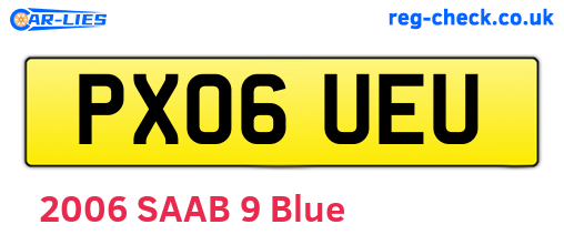 PX06UEU are the vehicle registration plates.