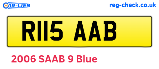R115AAB are the vehicle registration plates.