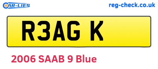 R3AGK are the vehicle registration plates.