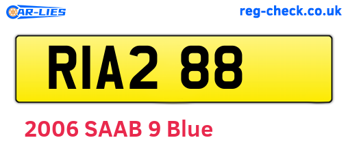 RIA288 are the vehicle registration plates.