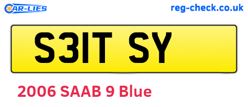 S31TSY are the vehicle registration plates.