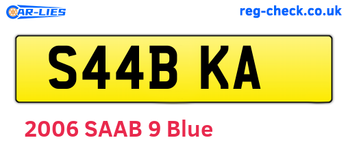 S44BKA are the vehicle registration plates.