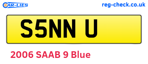 S5NNU are the vehicle registration plates.