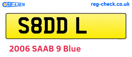 S8DDL are the vehicle registration plates.