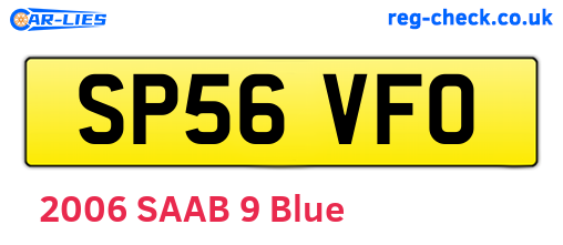 SP56VFO are the vehicle registration plates.