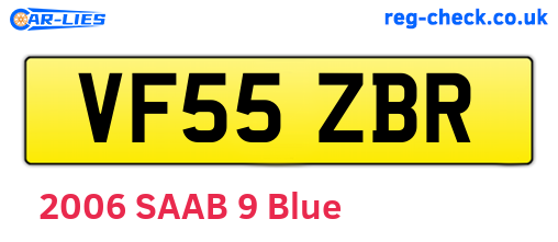 VF55ZBR are the vehicle registration plates.