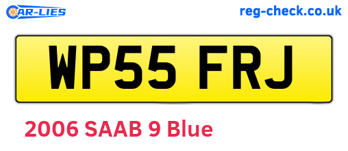 WP55FRJ are the vehicle registration plates.